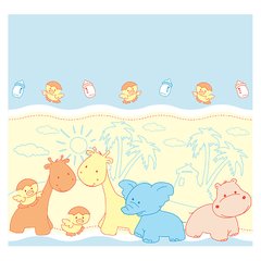 Papel de Parede Adesivo Infantil Animais Bebe Quarto - 503pc - comprar online