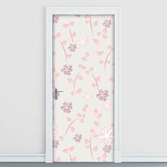 Adesivo Decorativo de Porta - Flores - Floral - 506cnpt