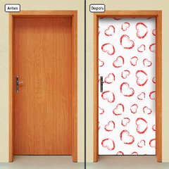 Adesivo Decorativo de Porta - Corações - 509cnpt - comprar online