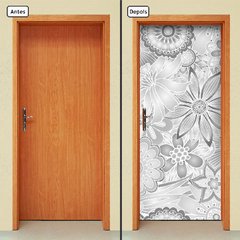 Adesivo Decorativo de Porta - Flores - 510cnpt - comprar online