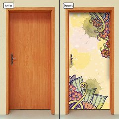 Adesivo Decorativo de Porta - Flores - 515cnpt - comprar online