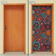 Adesivo Decorativo de Porta - Mandalas - Flores - 520cnpt - comprar online