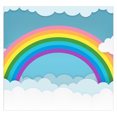 Papel de Parede Adesivo Infantil Arco-íris Nuvens Bebe Quarto Menina - 521pc - comprar online