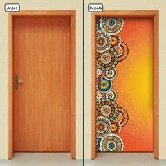 Adesivo Decorativo de Porta - Mandalas - Flores - 522cnpt - comprar online