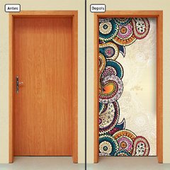 Adesivo Decorativo de Porta - Mandalas - Floral - 524cnpt - comprar online