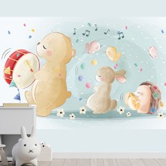 Papel de Parede Adesivo Infantil Ursinhos Bebe Quarto - 528pc