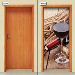 Adesivo Decorativo de Porta - Vinho - 538cnpt - comprar online