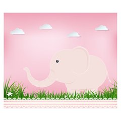Papel de Parede Adesivo Infantil Elefante Bebe Quarto Menina - 540pc na internet