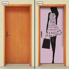 Adesivo Decorativo de Porta - Fashion - Moda - 547cnpt - comprar online