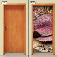 Adesivo Decorativo de Porta - Churrasco - Carne - 550cnpt - comprar online