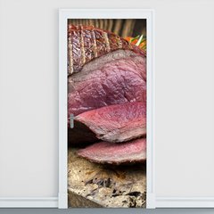 Adesivo Decorativo de Porta - Churrasco - Carne - 550cnpt