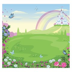 Papel de Parede Adesivo Infantil Castelo Bebe Quarto Menina - 551pc - comprar online