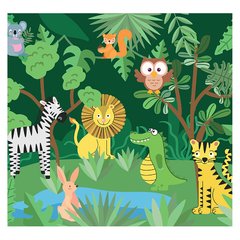 Papel de Parede Adesivo Infantil Safari Floresta Bebe Quarto - 559pc - comprar online