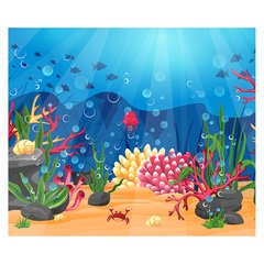 Papel de Parede Adesivo Infantil Fundo do Mar Bebe Quarto - 567pc na internet