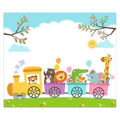 Papel de Parede Adesivo Infantil Animais Circo Bebe Quarto - 568pc na internet