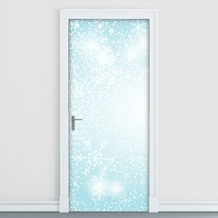 Adesivo Decorativo de Porta - Cristais de Gelo - Neve - 578cnpt