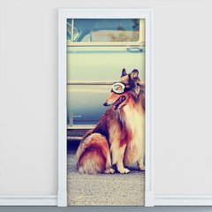 Adesivo Decorativo de Porta - Cachorro - Animais - 579cnpt
