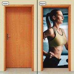 Adesivo Decorativo de Porta - Fitness - Corrida - 580cnpt - comprar online