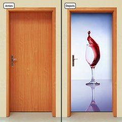 Adesivo Decorativo de Porta - Taça de Vinho - 599cnpt - comprar online