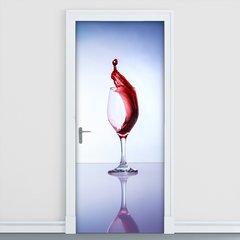 Adesivo Decorativo de Porta - Taça de Vinho - 599cnpt