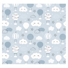 Papel de Parede Adesivo Infantil Nuvens Balão Bebe Quarto Menino - 604pc - comprar online