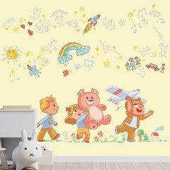 Papel de Parede Adesivo Infantil Escola Bebe Quarto - 605pc