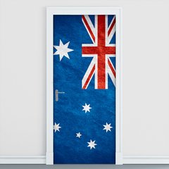 Adesivo Decorativo de Porta - Bandeira Austrália - 608cnpt