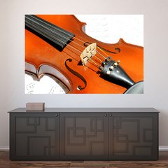 Painel Adesivo de Parede - Violino - Instrumento Musical - 612pn