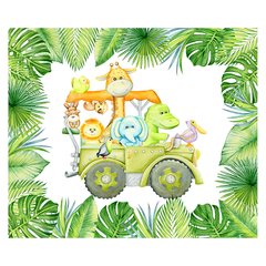 Papel de Parede Adesivo Infantil Safari Animais Bebe Quarto - 614pc na internet