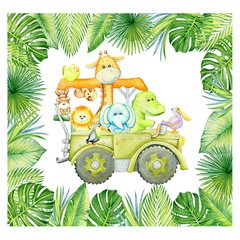 Papel de Parede Adesivo Infantil Safari Animais Bebe Quarto - 614pc - comprar online