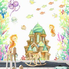 Papel de Parede Adesivo Infantil Fundo do Mar Quarto Menino Menina - 622pc