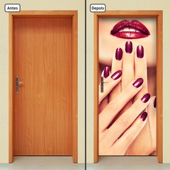 Adesivo Decorativo de Porta - Salão de Beleza - 623cnpt - comprar online