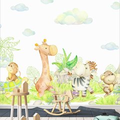 Papel de Parede Adesivo Infantil Safari Quarto Menino Menina - 627pc