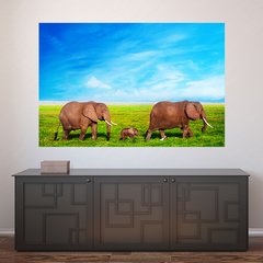 Painel Adesivo de Parede - Elefantes - 649pn