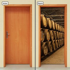 Adesivo Decorativo de Porta - Barril De Vinho - 652cnpt - comprar online