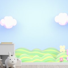 Papel de Parede Adesivo Infantil Jardim Quarto Menina - 653pc