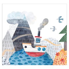 Papel de Parede Adesivo Infantil Barco Mar Quarto Menino - 658pc - comprar online