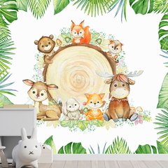 Papel de Parede Adesivo Infantil Safari Animais Quarto Criança - 659pc