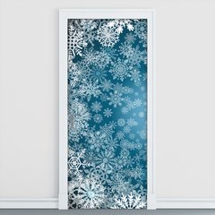 Adesivo Decorativo de Porta - Flocos de Neve - 664cnpt