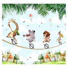 Papel de Parede Adesivo Infantil Animais Circo Quarto Criança - 665pc - comprar online