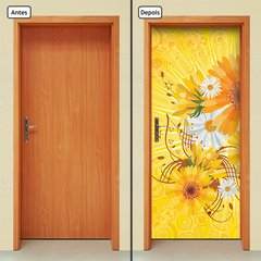 Adesivo Decorativo de Porta - Flores - 672cnpt - comprar online