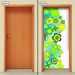 Adesivo Decorativo de Porta - Flores - 673cnpt - comprar online
