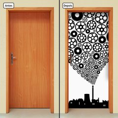 Adesivo Decorativo de Porta - Engrenagens - 675cnpt - comprar online