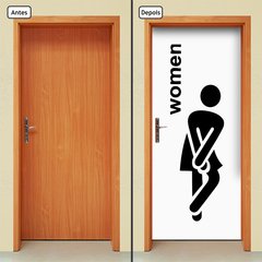 Adesivo Decorativo de Porta - Banheiro Feminino - 684cnpt - comprar online