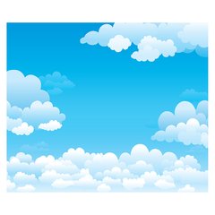 Papel de Parede Adesivo Infantil Céu Nuvens Quarto Bebe - 686pc na internet