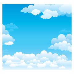 Papel de Parede Adesivo Infantil Céu Nuvens Quarto Bebe - 686pc - comprar online