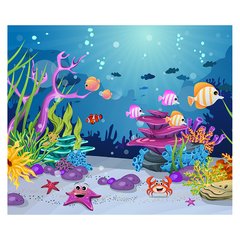 Papel de Parede Adesivo Infantil Fundo do Mar Quarto Criança - 695pc na internet