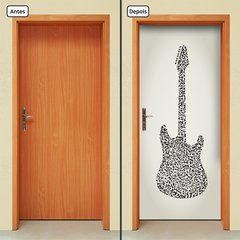 Adesivo Decorativo de Porta - Guitarra - 699cnpt - comprar online