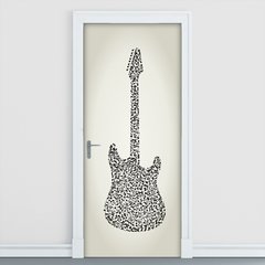 Adesivo Decorativo de Porta - Guitarra - 699cnpt