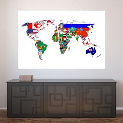 Painel Adesivo de Parede - Mapa Mundi - 700pn